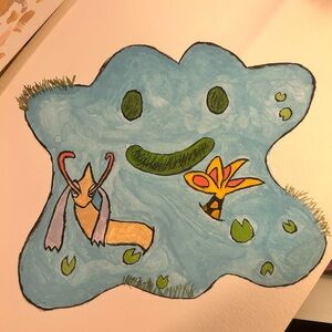 This is a one of a kind Pokémon painting and it is also hand painted by myself